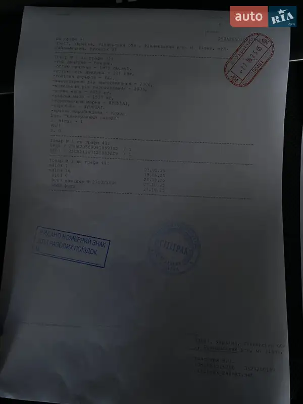 Внедорожник / Кроссовер Hyundai Tucson 2006 в Ковеле документ 3 фото Внедорожник / Кроссовер Hyundai Tucson 2006 в Ковеле документ