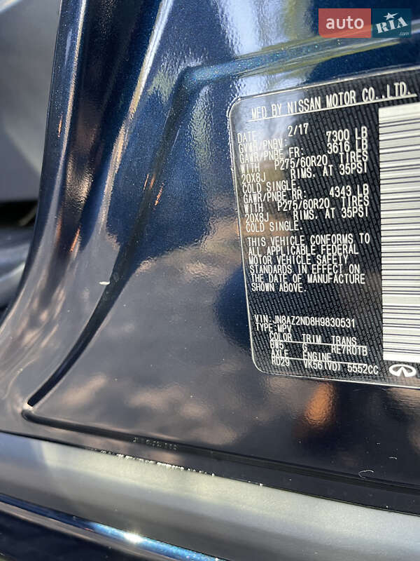 Внедорожник / Кроссовер Infiniti QX80 2017 в Одессе