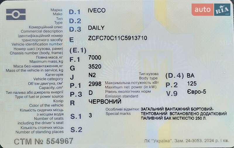 Тентованый Iveco Daily 2012 в Ровно
