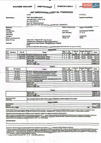 Позашляховик / Кросовер Jaguar I-Pace 2018 в Києві