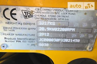 Миниэкскаватор JCB 8030 2012 в 