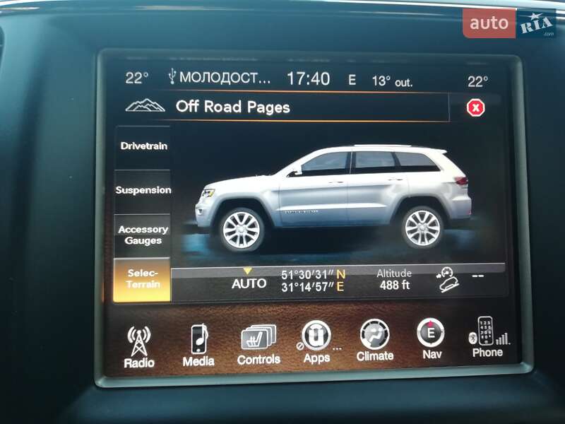 Внедорожник / Кроссовер Jeep Grand Cherokee 2017 в Чернигове