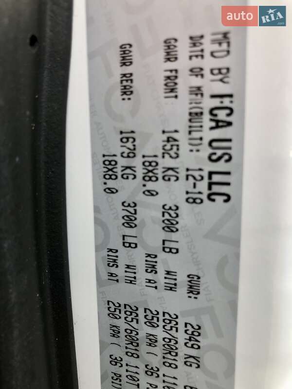 Позашляховик / Кросовер Jeep Grand Cherokee 2018 в Харкові