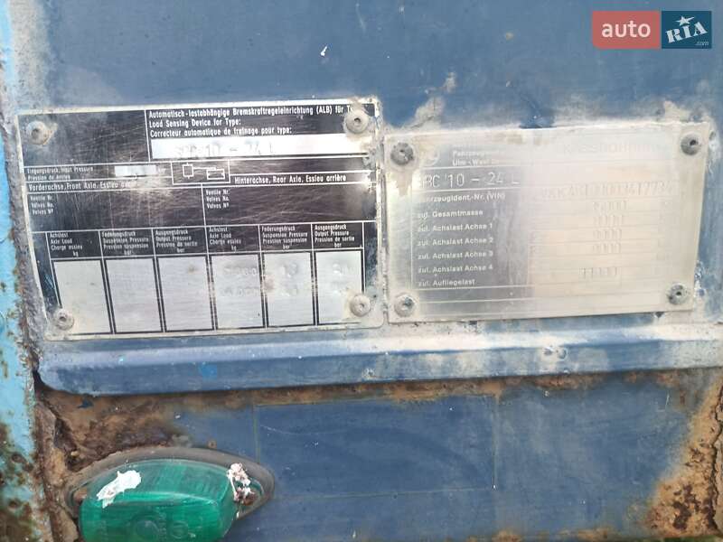 Бортовой полуприцеп Kassbohrer SB 10 24L 1994 в Белгороде-Днестровском фото 5 Бортовой полуприцеп Kassbohrer SB 10 24L 1994 в Белгороде-Днестровском