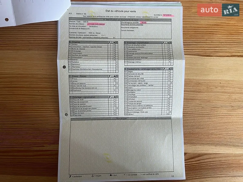 Универсал Kia Ceed 2015 в Киеве документ