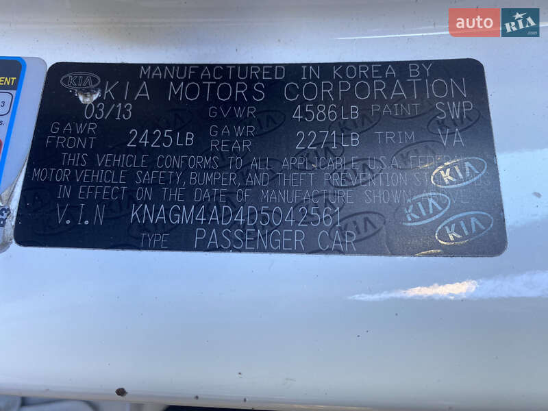 Седан Kia Optima 2013 в Киеве фото 20 Седан Kia Optima 2013 в Киеве