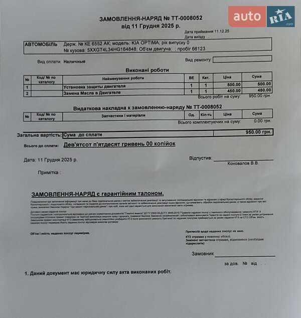 Седан Kia Optima 2017 в Павлограде