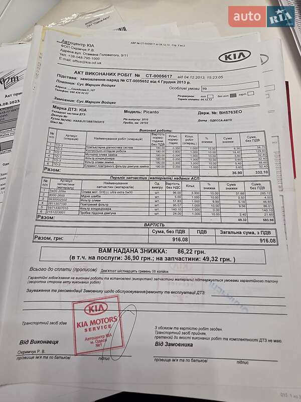 Хэтчбек Kia Picanto 2010 в Одессе фото 23 Хэтчбек Kia Picanto 2010 в Одессе