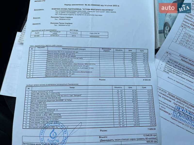 Мікровен Kia Venga 2012 в Києві