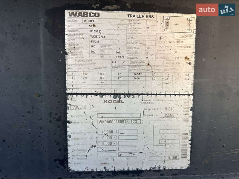 Контейнеровоз Kogel AW 18 2010 в Христиновке фото 2 Контейнеровоз Kogel AW 18 2010 в Христиновке