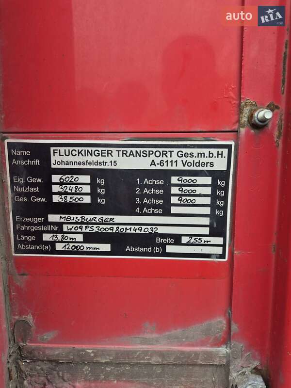 Тентованный борт (штора) - полуприцеп Kogel S 24 2008 в Луцке