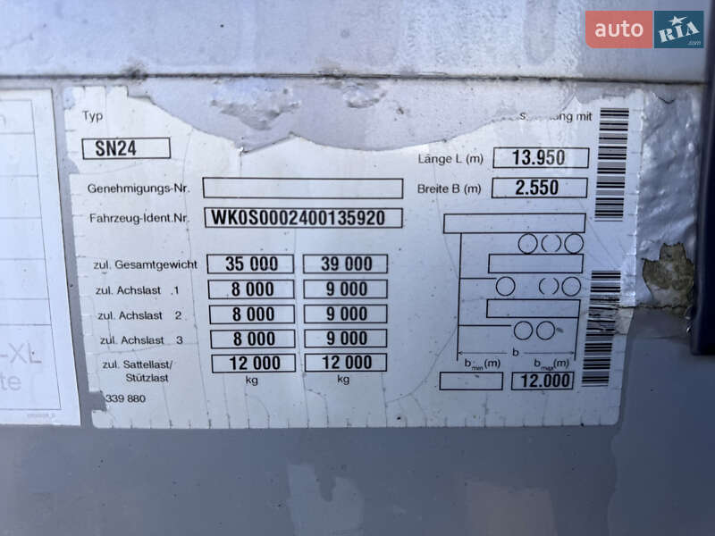 Тентованный борт (штора) - полуприцеп Kogel SN 24 2010 в Ужгороде фото 4 Тентованный борт (штора) - полуприцеп Kogel SN 24 2010 в Ужгороде