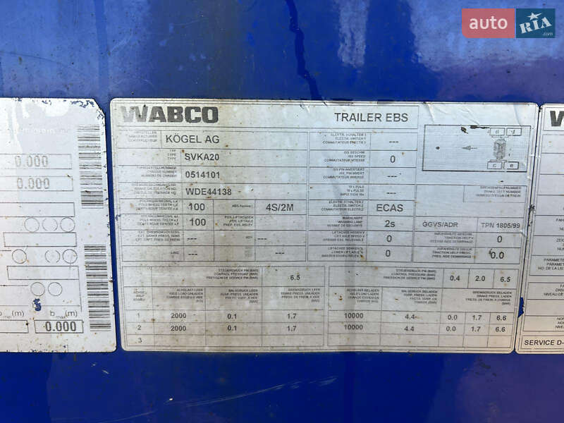 Тентований борт (штора) - напівпричіп Kogel SVKA 2003 в Івано-Франківську фото 10 Тентований борт (штора) - напівпричіп Kogel SVKA 2003 в Івано-Франківську