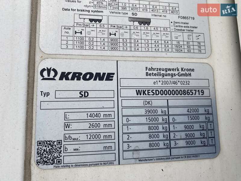 Рефрижератор напівпричіп Krone SD 2019 в Києві