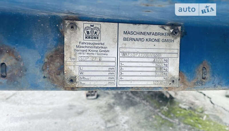 Бортовой полуприцеп Krone SDP 27 1999 в Киеве