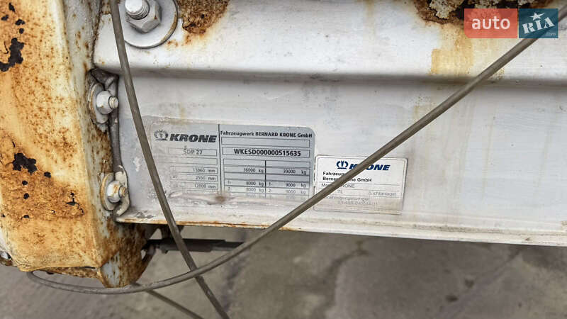 Тентований борт (штора) - напівпричіп Krone SDP 27 2011 в Вінниці