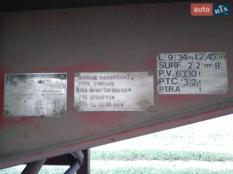 Самоскид напівпричіп Lambrecht PNO143 1990 в Лисянці