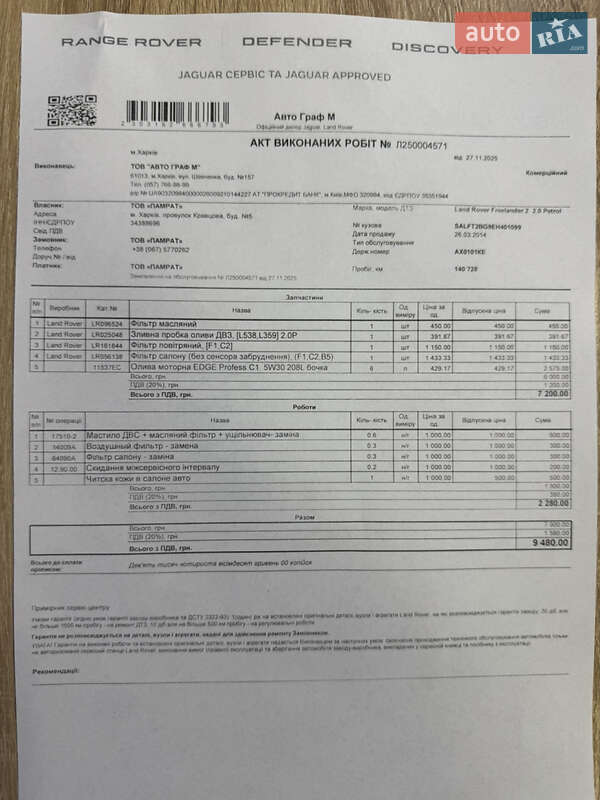 Внедорожник / Кроссовер Land Rover Freelander 2014 в Харькове