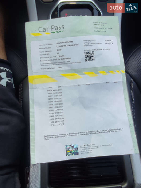 Позашляховик / Кросовер Land Rover Range Rover Evoque 2017 в Млиніві