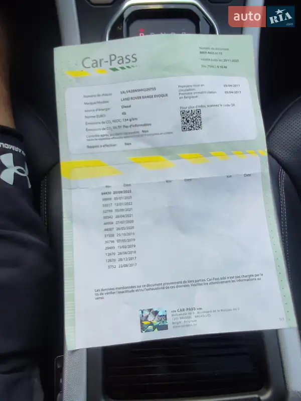 Позашляховик / Кросовер Land Rover Range Rover Evoque 2017 в Млиніві документ