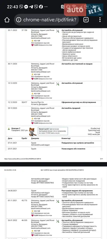 Внедорожник / Кроссовер Land Rover Range Rover Sport 2018 в Киеве документ