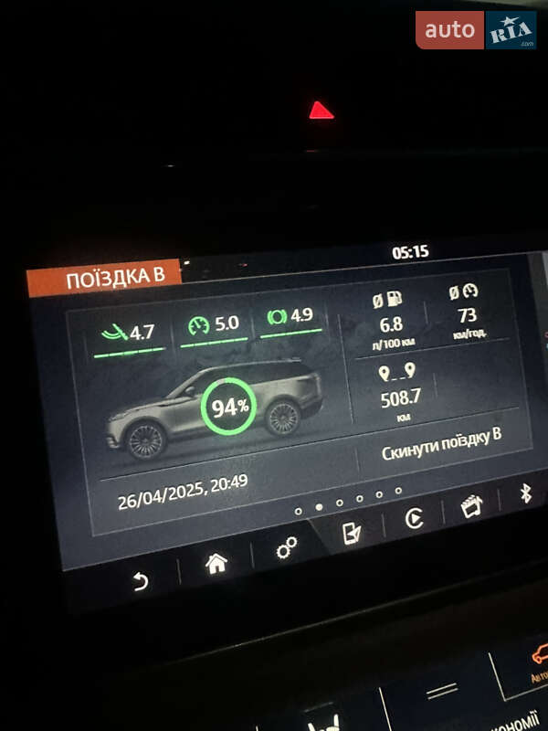 Позашляховик / Кросовер Land Rover Range Rover Velar 2017 в Ковелі фото 22 Позашляховик / Кросовер Land Rover Range Rover Velar 2017 в Ковелі