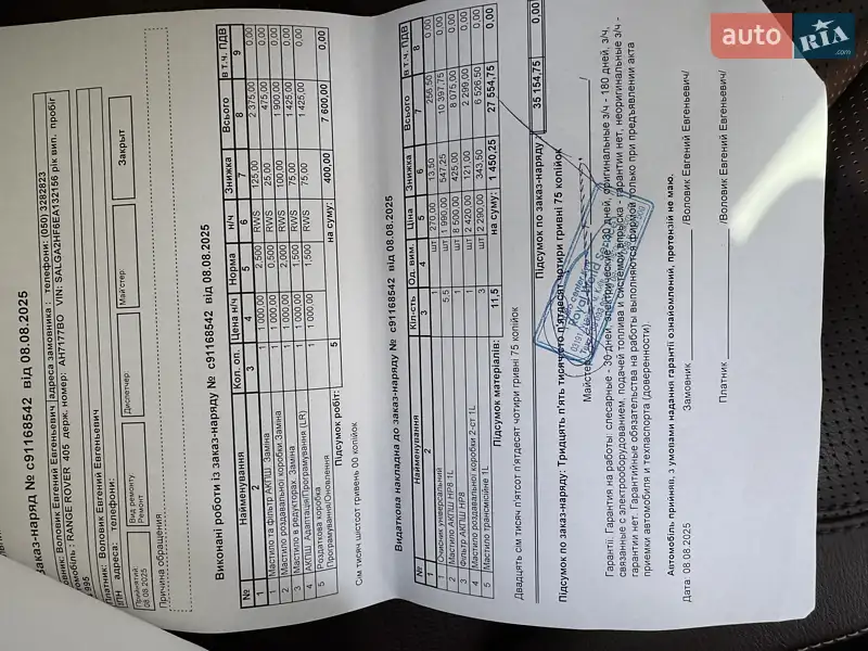 Внедорожник / Кроссовер Land Rover Range Rover 2013 в Киеве документ