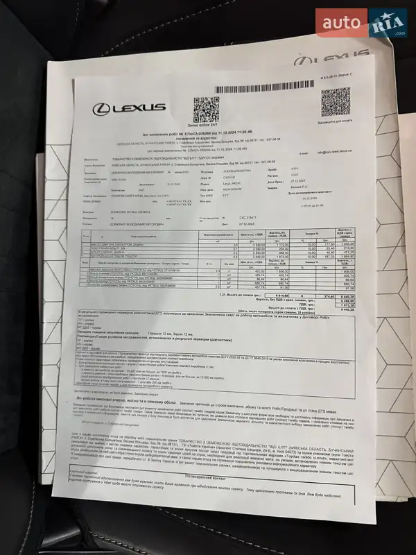 Внедорожник / Кроссовер Lexus NX 2023 в Умани документ