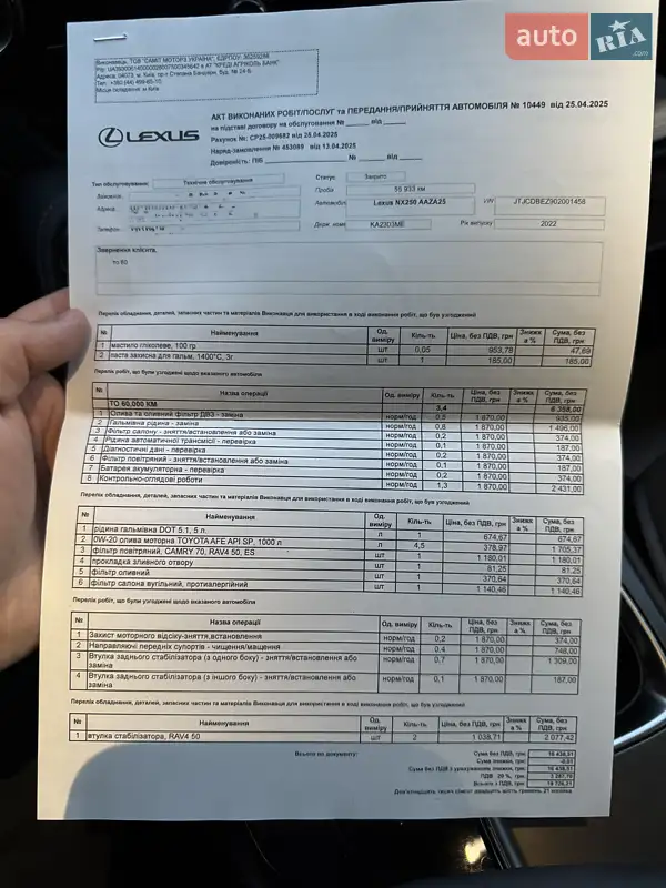 Внедорожник / Кроссовер Lexus NX 2022 в Киеве документ 3 фото Внедорожник / Кроссовер Lexus NX 2022 в Киеве документ