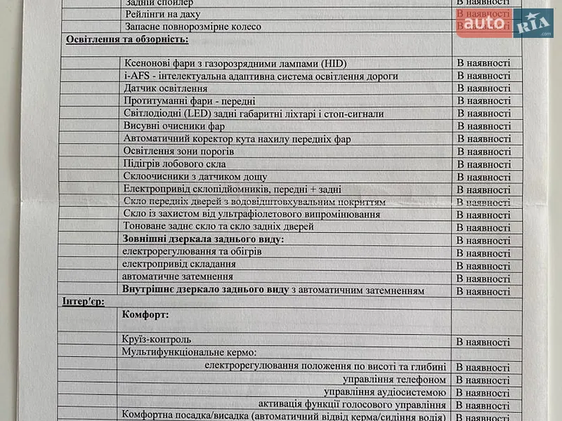 Внедорожник / Кроссовер Lexus RX 2011 в Полтаве документ