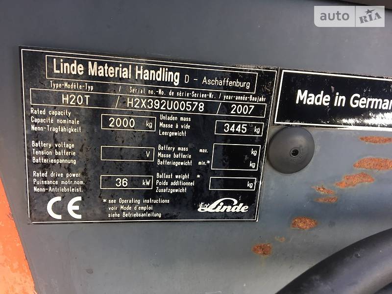 Вилочный погрузчик Linde Н16Т 2007 в Львове