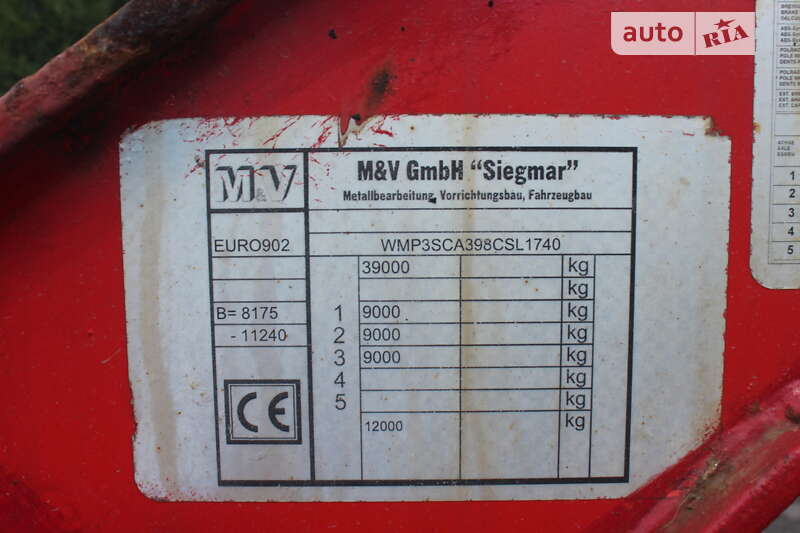 Контейнеровоз напівпричіп M&V Euro 902 2008 в Хусті