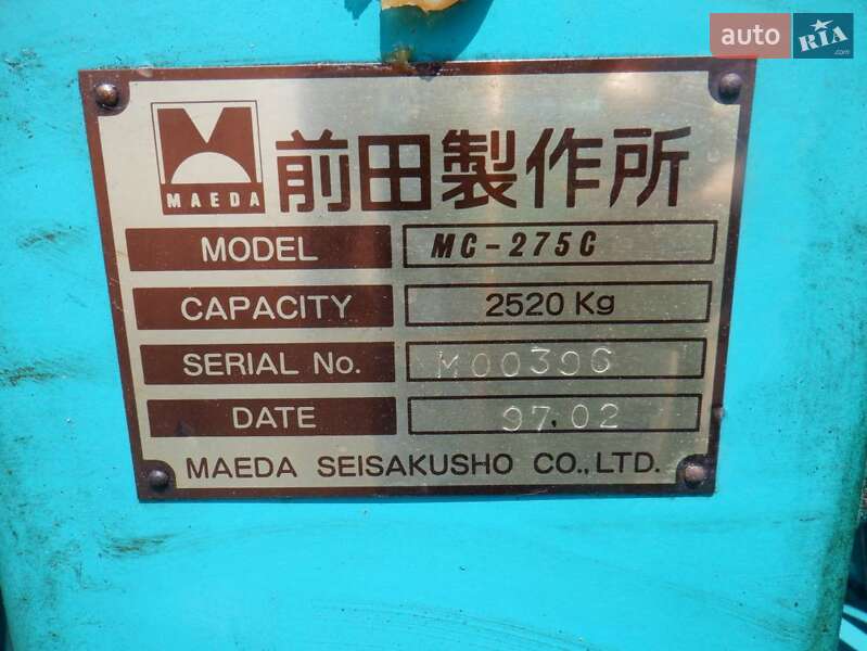 Мини кран Maeda MC 275C 1997 в Одессе фото 20 Мини кран Maeda MC 275C 1997 в Одессе
