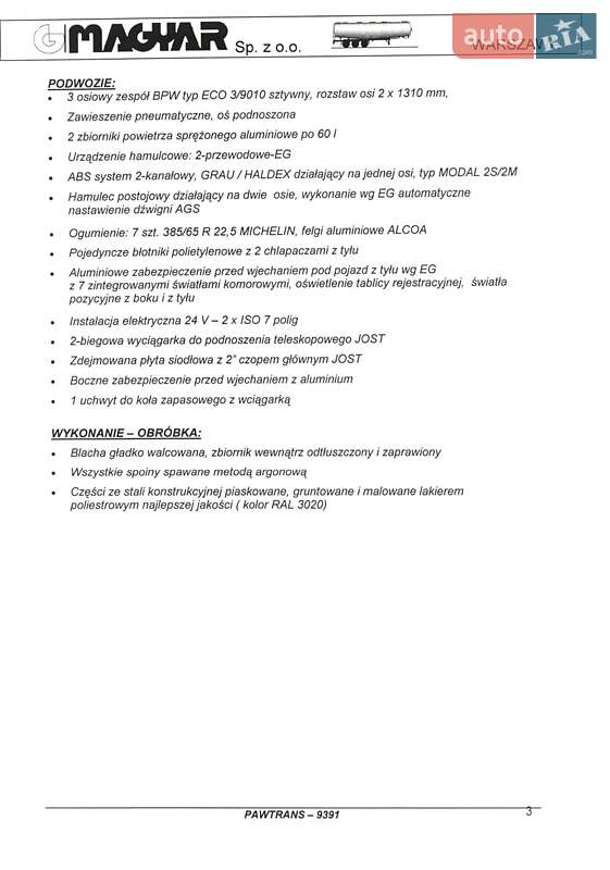 Цистерна полуприцеп Magyar SR 1999 в Тернополе