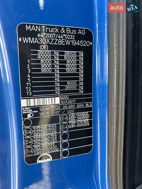 Тягач MAN 26.480 2013 в Хусте