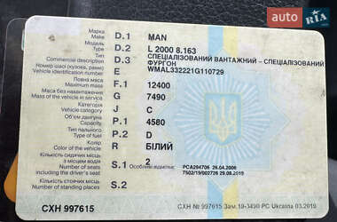 Грузовой фургон MAN L 2000 1996 в 