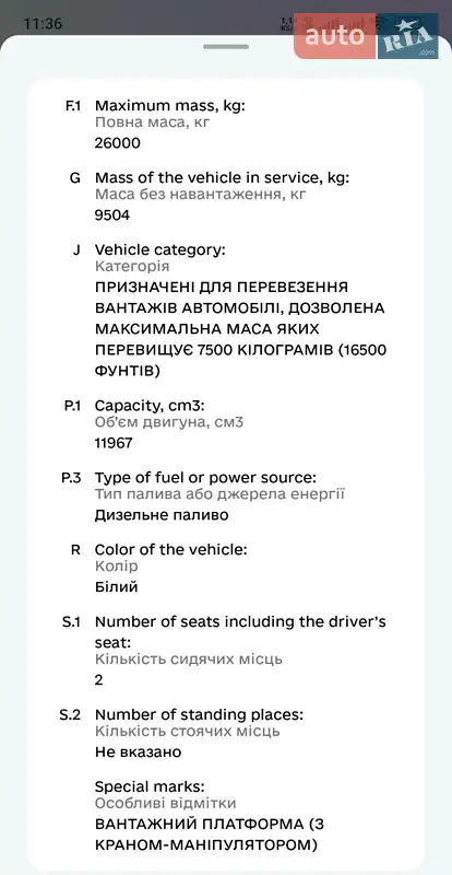 Эвакуатор MAN TGA 2003 в Тернополе документ