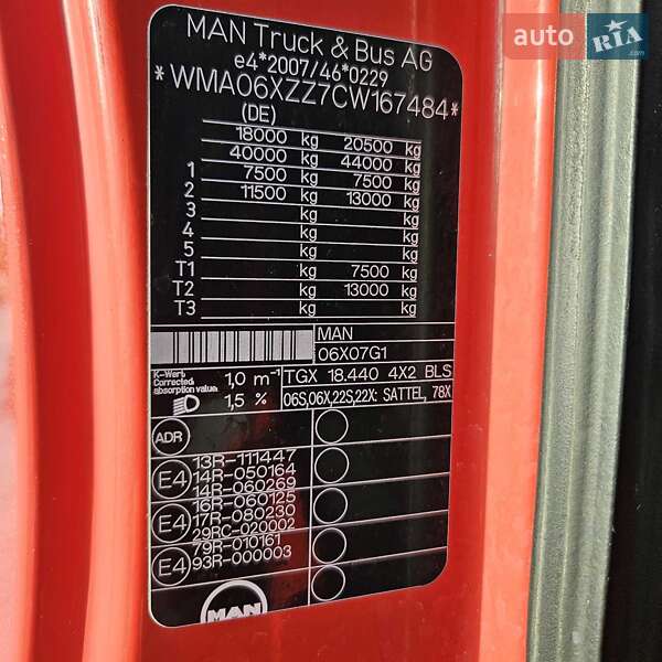 Тягач MAN TGX 18.440 2012 в Кривом Роге