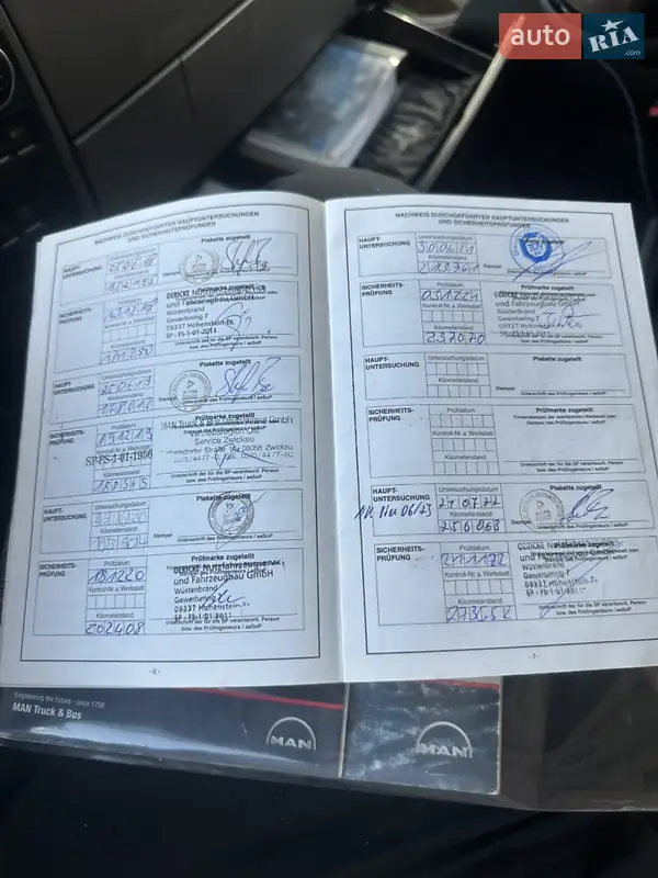 Тягач MAN TGX 2013 в Тячеві документ