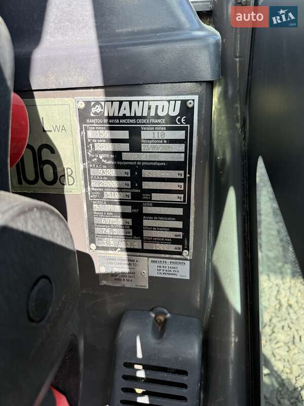 Телескопічні навантажувачі Manitou MLT 845-120 LSU 2006 в Луцьку