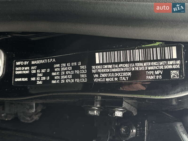 Внедорожник / Кроссовер Maserati Levante 2017 в Киеве фото 22 Внедорожник / Кроссовер Maserati Levante 2017 в Киеве