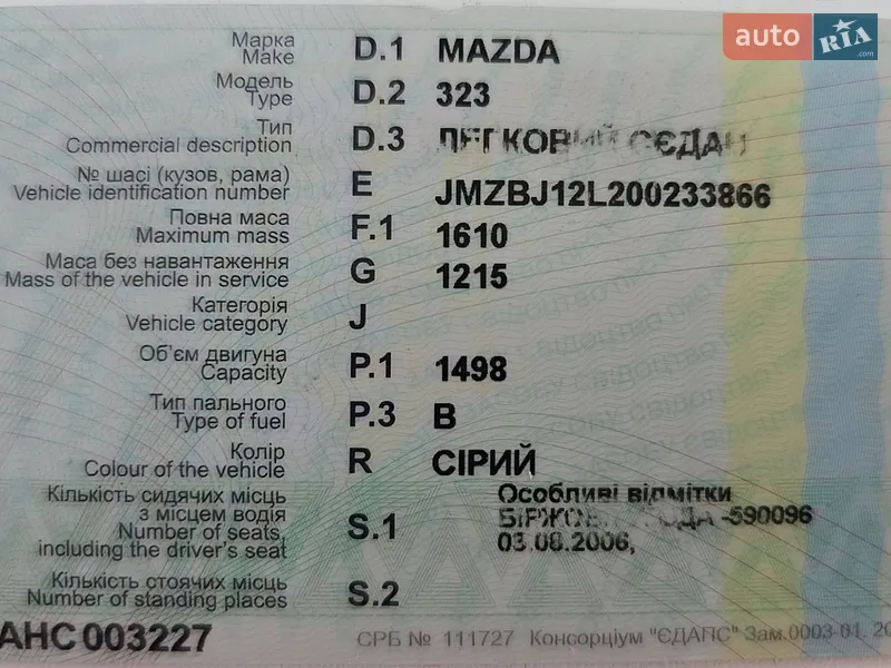 Mazda 323 2000