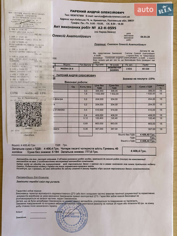 Внедорожник / Кроссовер Mazda CX-5 2021 в Кременчуге