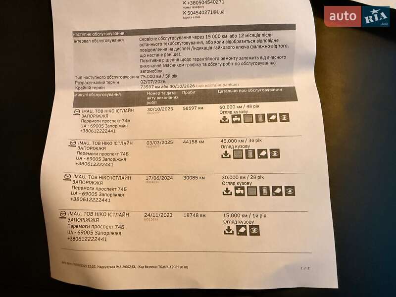 Позашляховик / Кросовер Mazda CX-5 2022 в Запоріжжі фото 169 Позашляховик / Кросовер Mazda CX-5 2022 в Запоріжжі