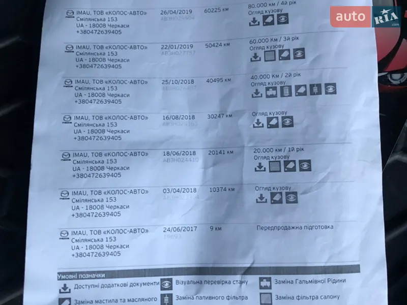 Внедорожник / Кроссовер Mazda CX-5 2017 в Чернигове документ