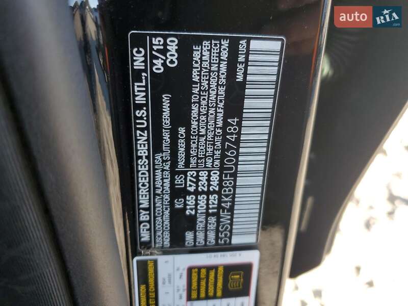 Седан Mercedes-Benz C-Class 2015 в Львове фото 12 Седан Mercedes-Benz C-Class 2015 в Львове