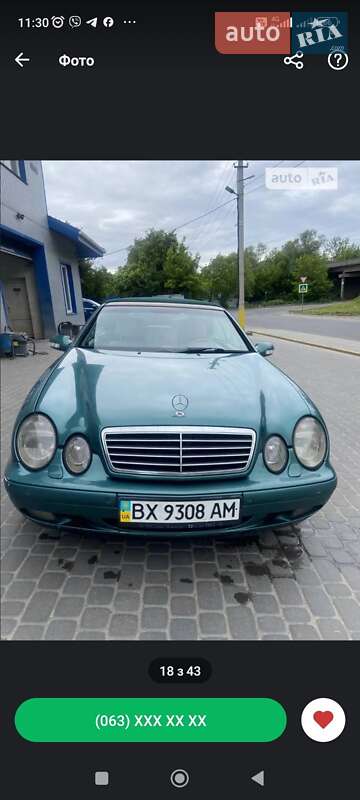 Кабриолет Mercedes-Benz CLK-Class 1998 в Киеве