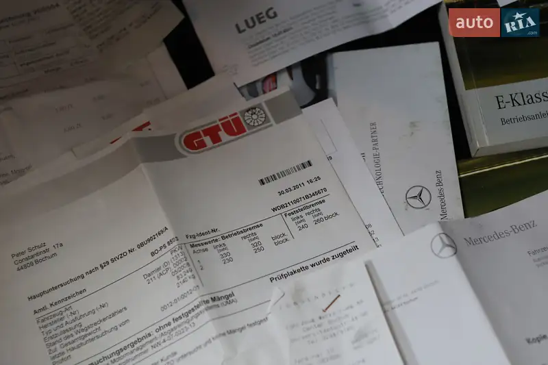Седан Mercedes-Benz E-Class 2008 в Дрогобичі документ