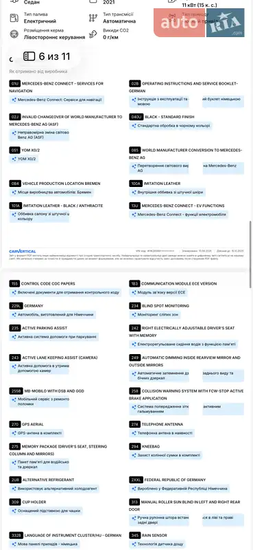 Позашляховик / Кросовер Mercedes-Benz EQC 2021 в Ковелі документ 3 фото Позашляховик / Кросовер Mercedes-Benz EQC 2021 в Ковелі документ