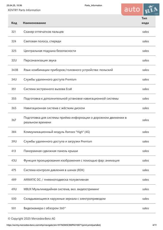 Позашляховик / Кросовер Mercedes-Benz EQE SUV 2024 в Києві